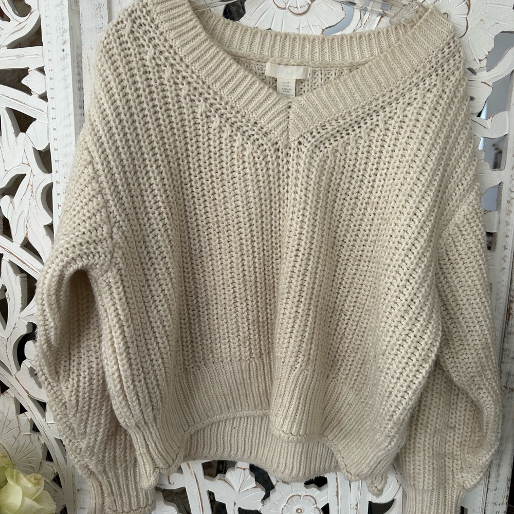 H&M Cream Knit Sweater